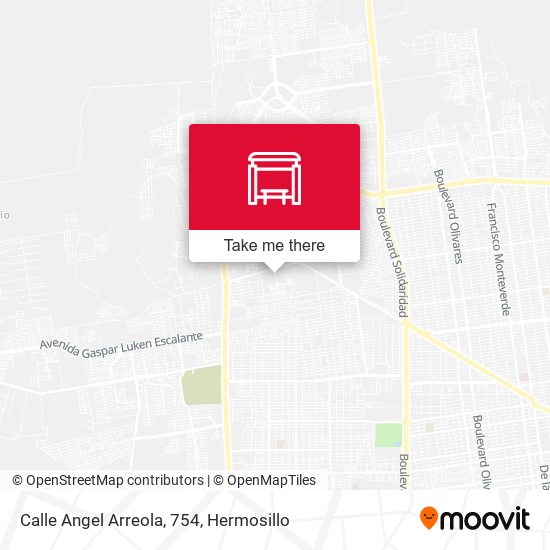 Mapa de Calle Angel Arreola, 754