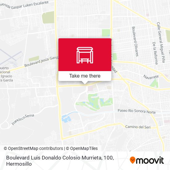Mapa de Boulevard Luis Donaldo Colosio Murrieta, 100
