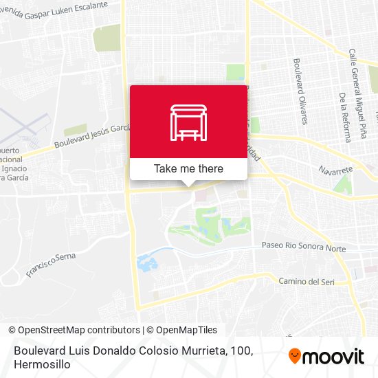 Mapa de Boulevard Luis Donaldo Colosio Murrieta, 100