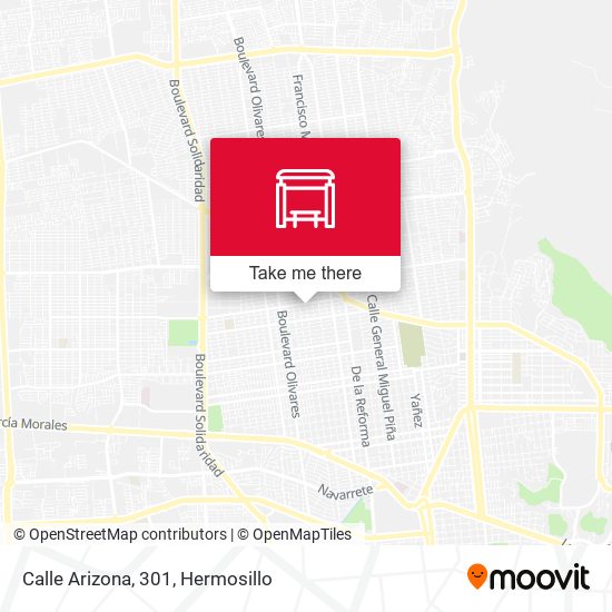 Mapa de Calle Arizona, 301