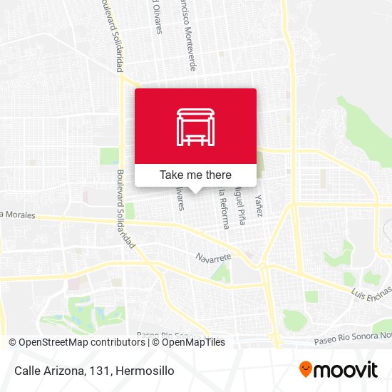 Mapa de Calle Arizona, 131