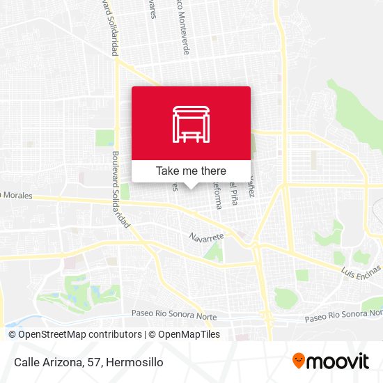 Mapa de Calle Arizona, 57