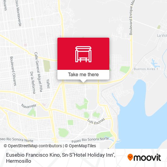Eusebio Francisco Kino, Sn-S"Hotel Holiday Inn" map