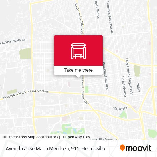 Mapa de Avenida José María Mendoza, 911