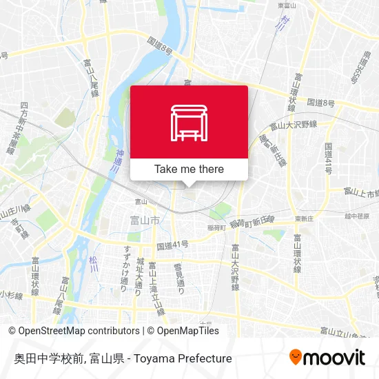 奥田中学校前 map