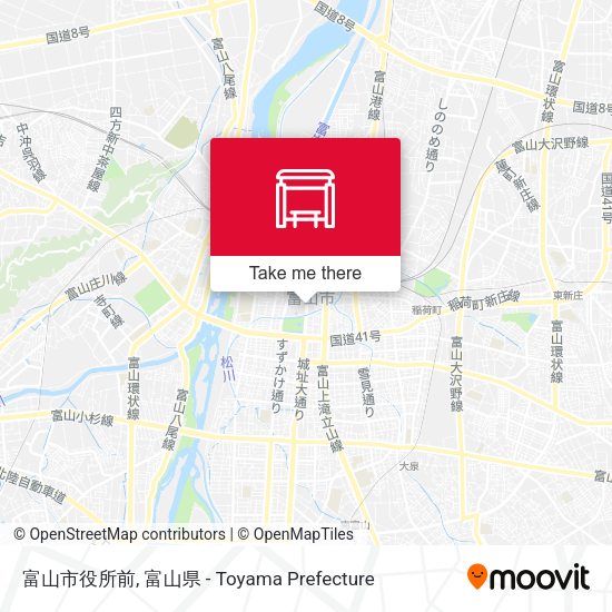 富山市役所前 map