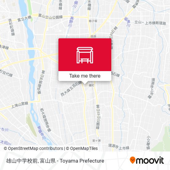 雄山中学校前 map