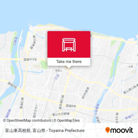 富山東高校前 map