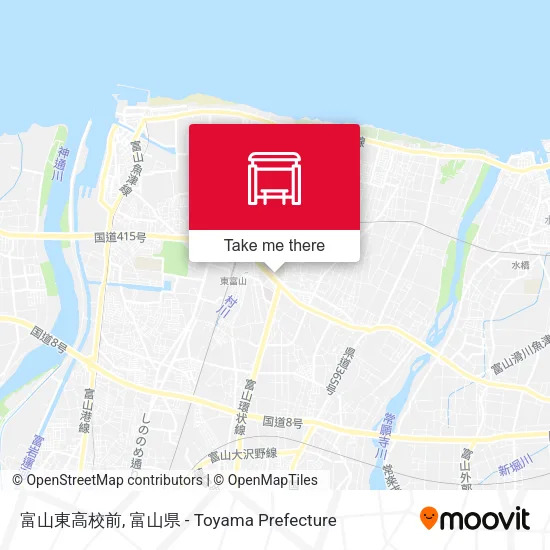 富山東高校前 map