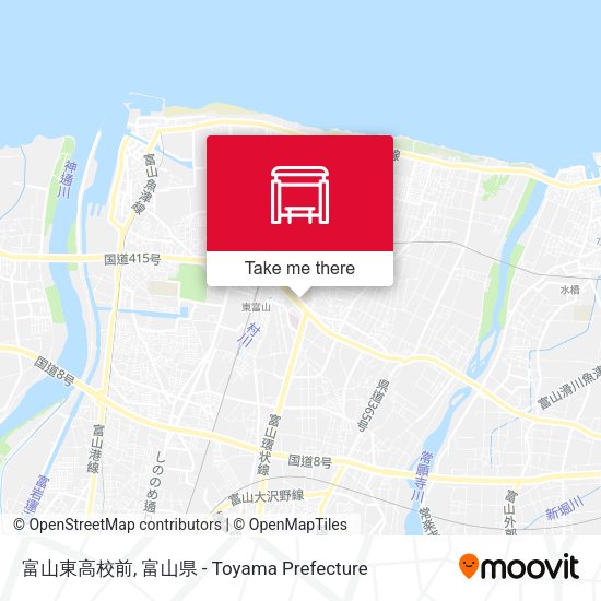 富山東高校前 map