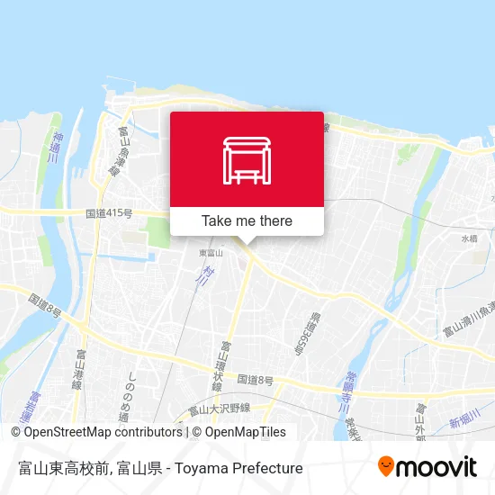 富山東高校前 map