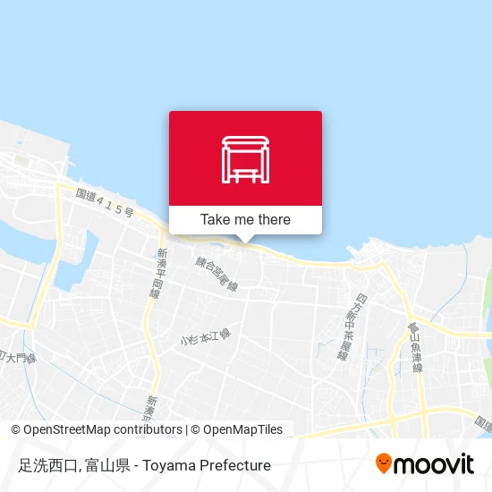 足洗西口 map