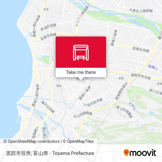黒部市役所 map