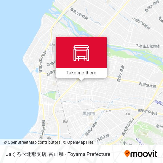 Jaくろべ北部支店 map