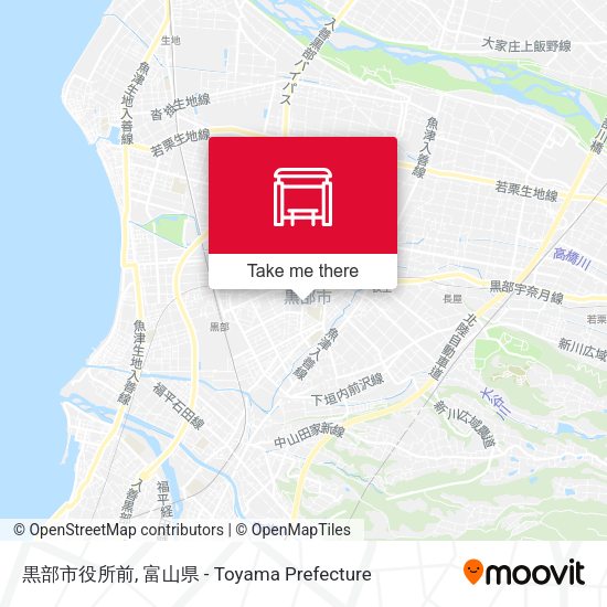 黒部市役所前 map