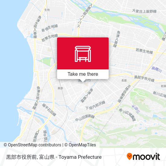 黒部市役所前 map