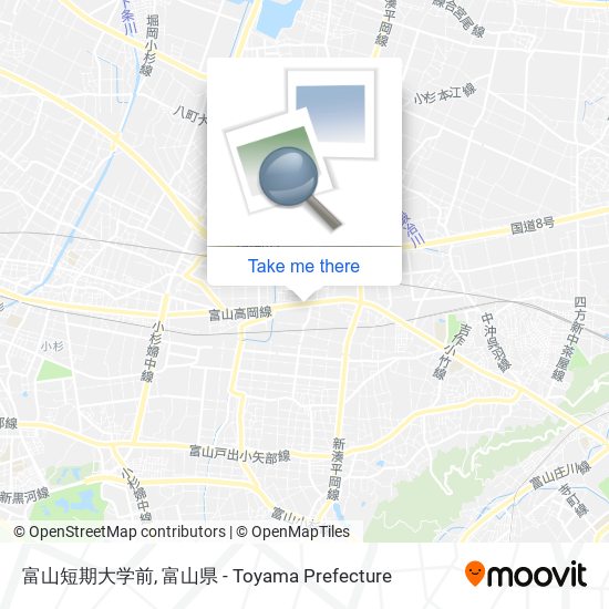 富山短期大学前 map
