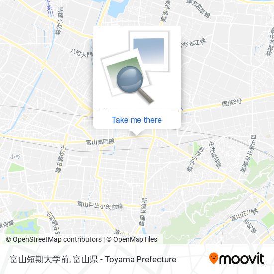 富山短期大学前 map