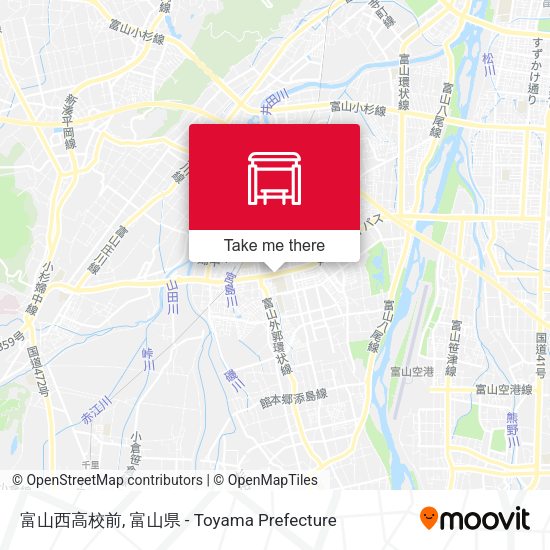 富山西高校前 map