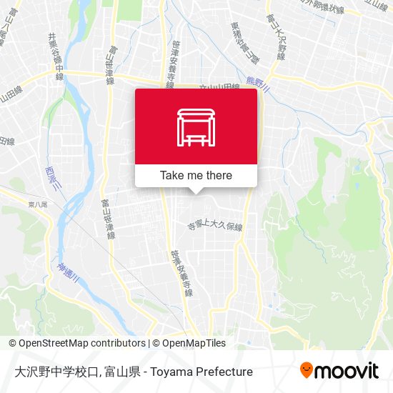 大沢野中学校口 map
