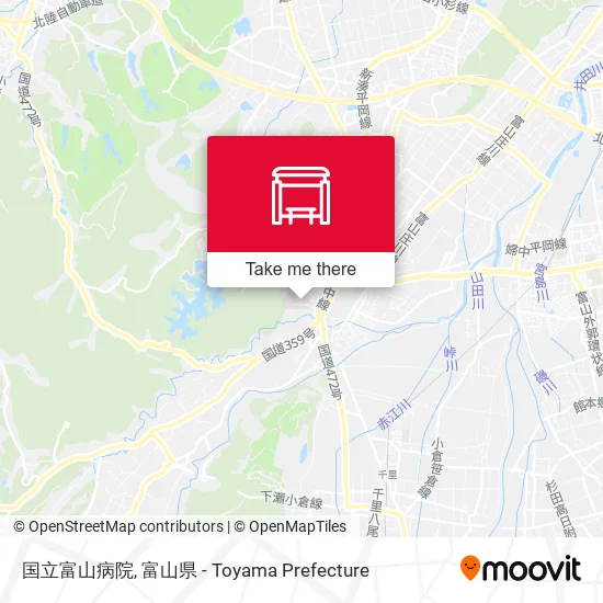 国立富山病院 map