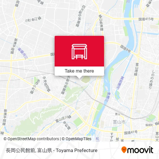 長岡公民館前 map