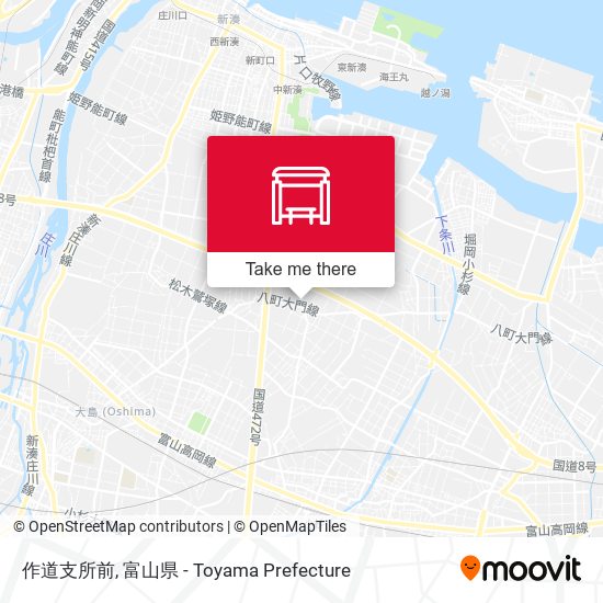 作道支所前 map