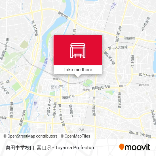 奥田中学校口 map
