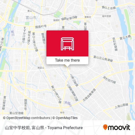 山室中学校前 map
