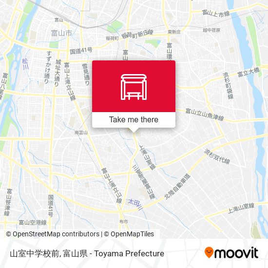 山室中学校前 map