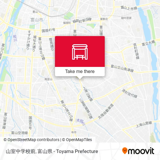 山室中学校前 map