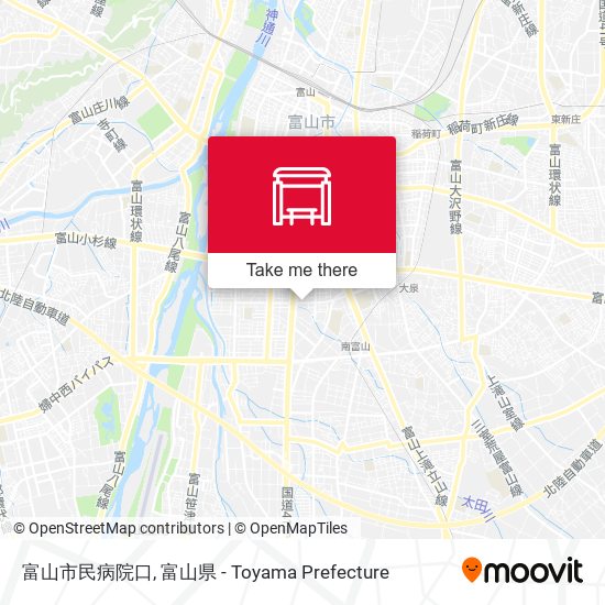 富山市民病院口 map