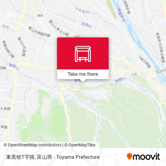 東黒牧T字路 map