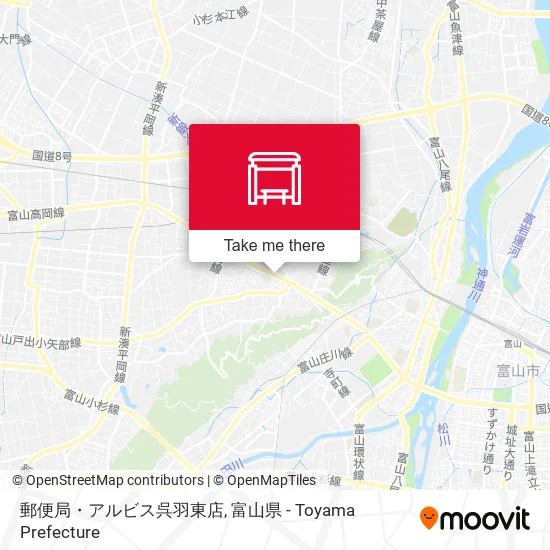 郵便局・アルビス呉羽東店 map