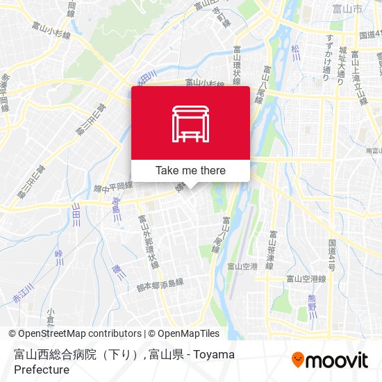 富山西総合病院（下り） map