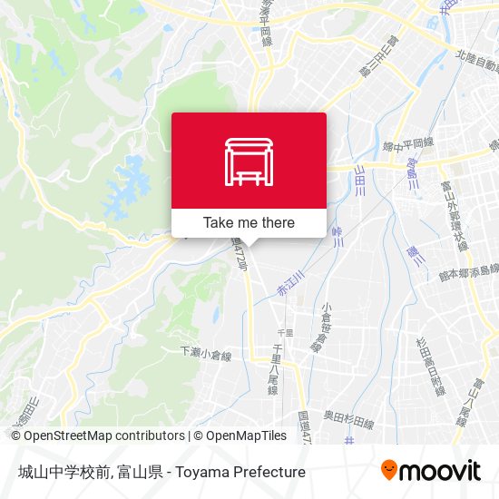 城山中学校前 map