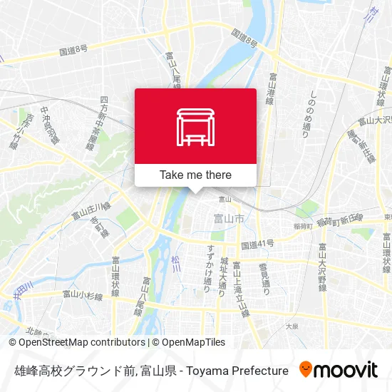 雄峰高校グラウンド前 map