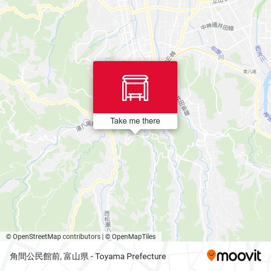 角間公民館前 map