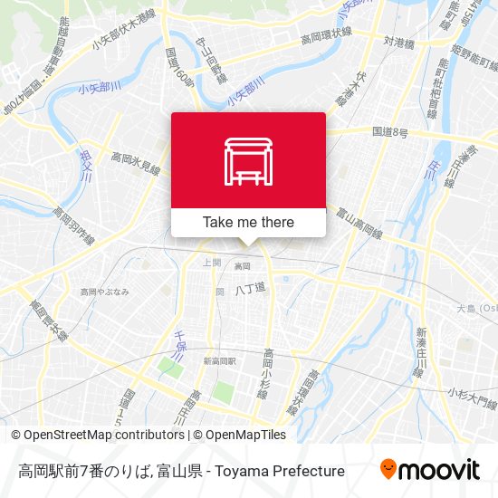 高岡駅前7番のりば map