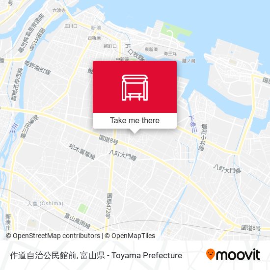 作道自治公民館前 map