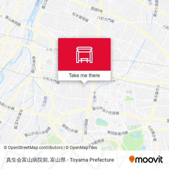 真生会富山病院前 map