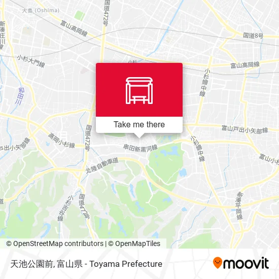 天池公園前 map