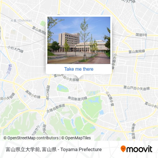 富山県立大学前 map