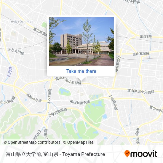 富山県立大学前 map