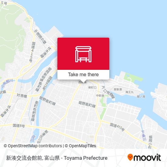 新湊交流会館前 map