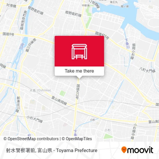射水警察署前 map