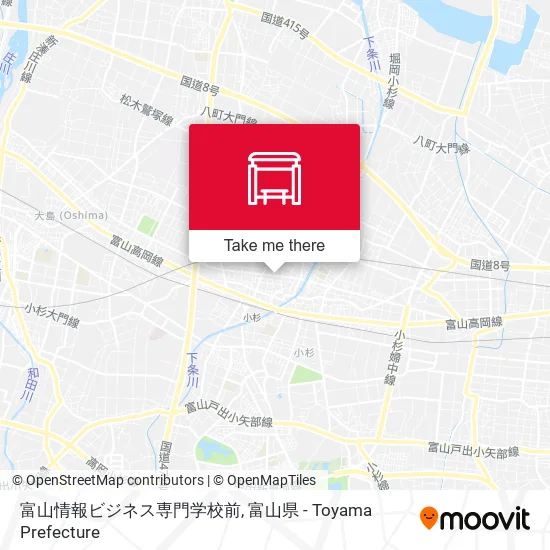 富山情報ビジネス専門学校前 map