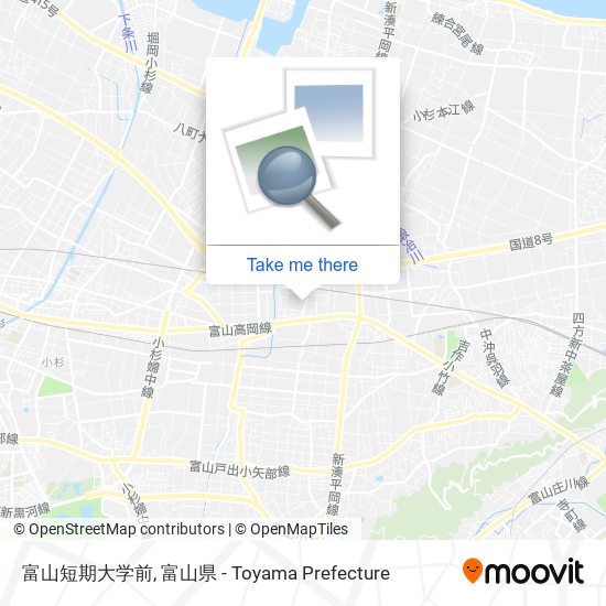 富山短期大学前 map