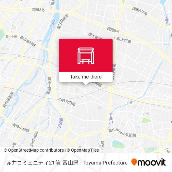 赤井コミュニティ21前 map