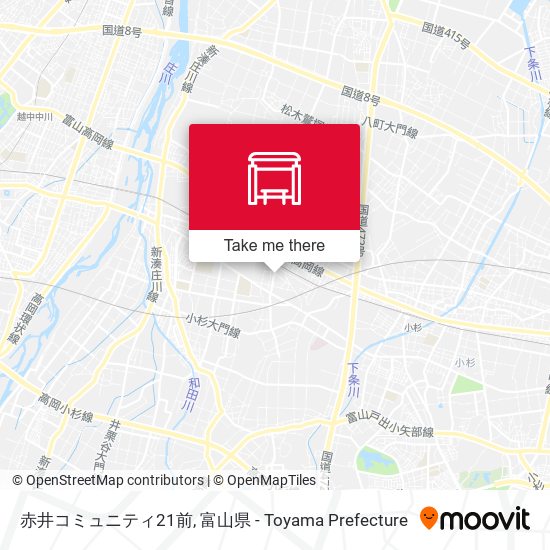 赤井コミュニティ21前 map